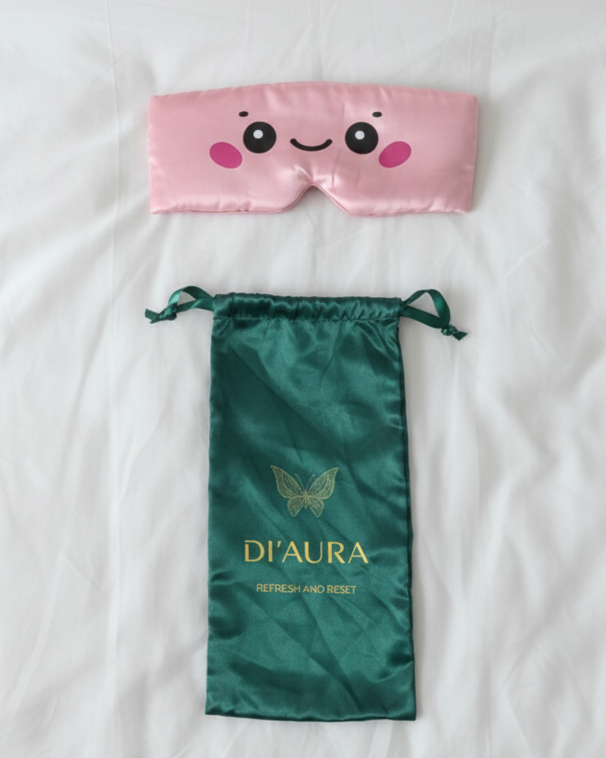 Luxury Bamboo Silk Sleep Mask (Cute Girl)