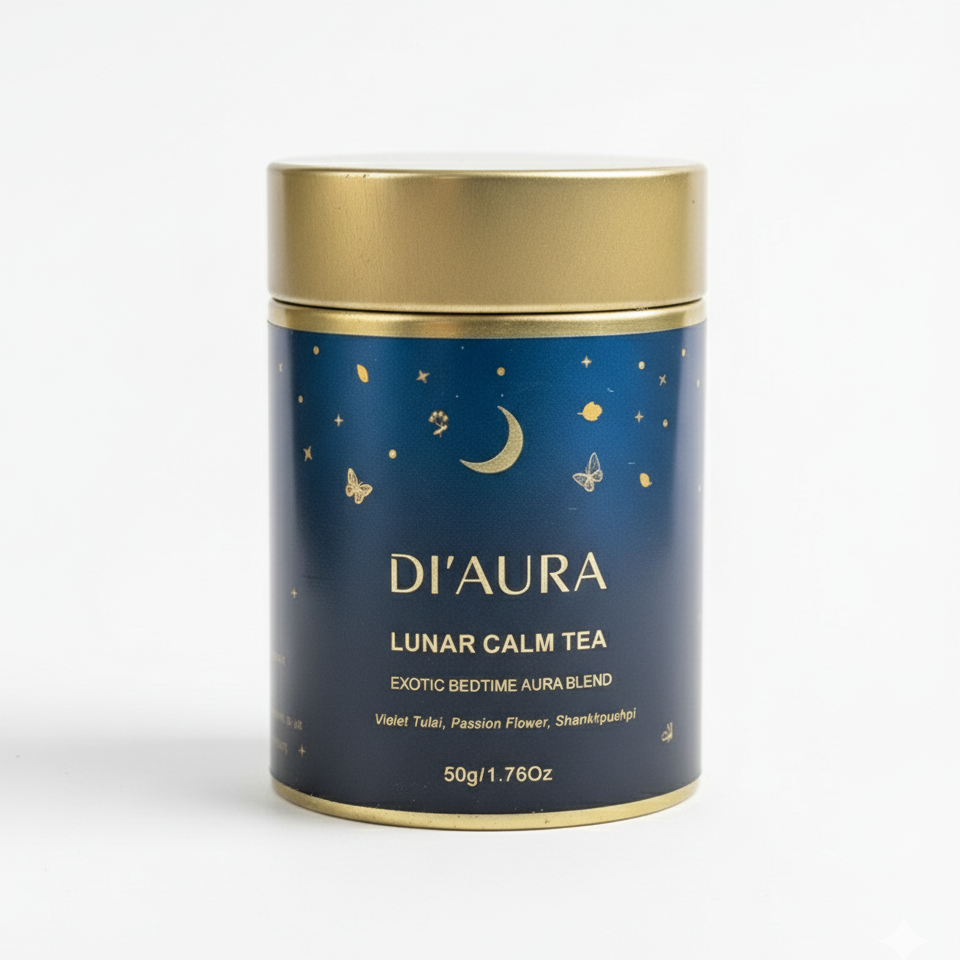 Di'Aura Lunar Calm Bed Time Tea Small canister with gold lid