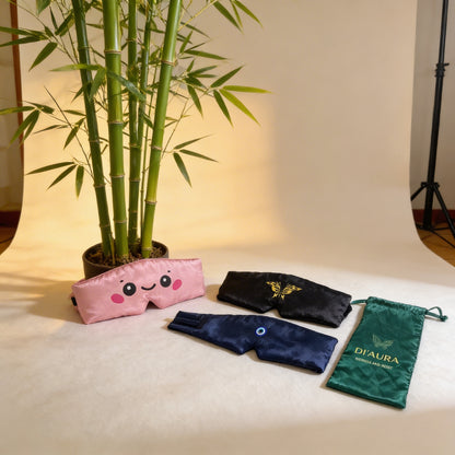 Luxury Bamboo Silk Sleep Mask Bundle - Set of 3 | DI'AURA