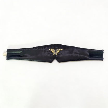 Luxury Bamboo Silk Sleep Mask – Black & Gold | DI'AURA