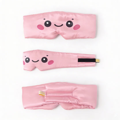 Luxury Bamboo Silk Sleep Mask - Cute Pink | DI'AURA